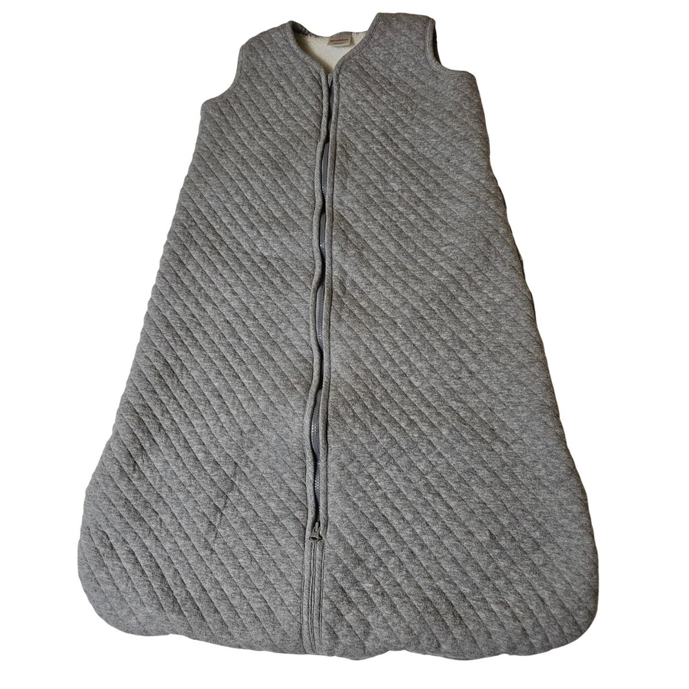 Hanna Andersson Grey Quilted Sherpa Lined Wearable Blanket Sleep Sack 18-24mo